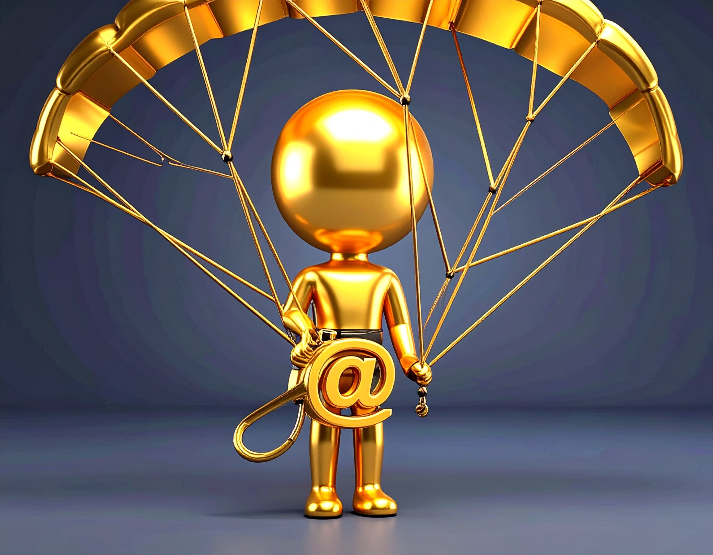 Mascotte JurisMedX en parachute